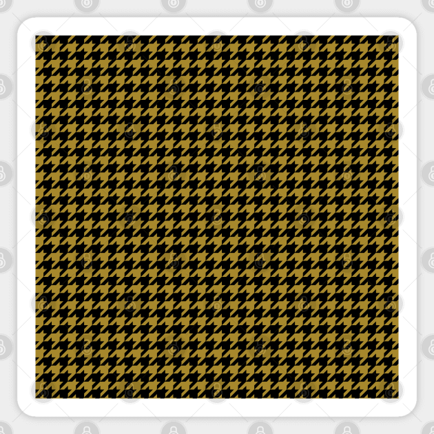 "Arya" Houndstooth in Black & Gold by Suzy Hager Sticker by suzyhager